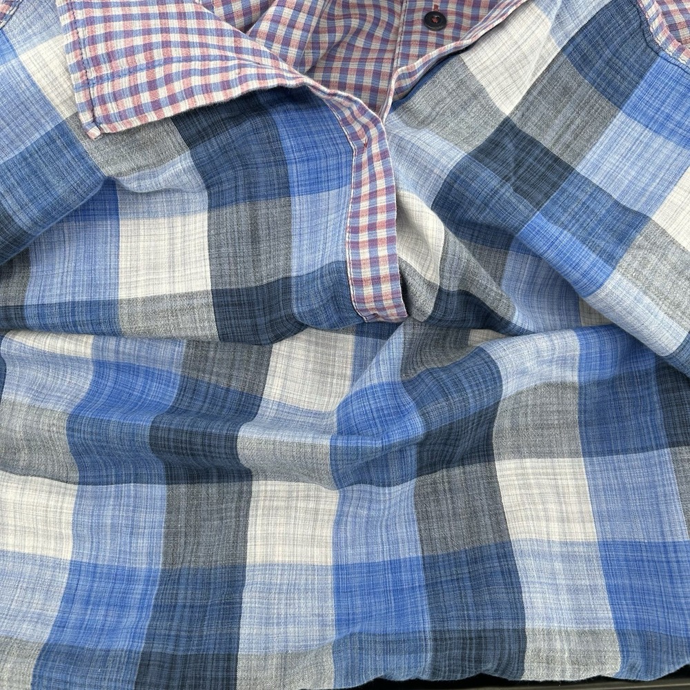 Tommy Bahama Shirt Mens 2XB Flannel Lined Purple Plaid Dadcore‎ Classic - Picture 5 of 9